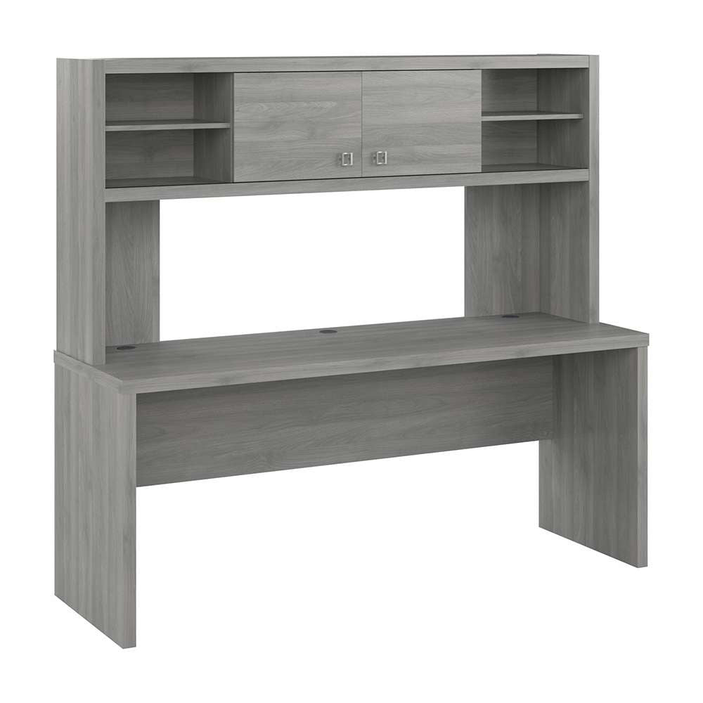 Bush Business Furniture - Echo 72W Computer Desk with Hutch in Modern Gray - ECH056MG veiw 1