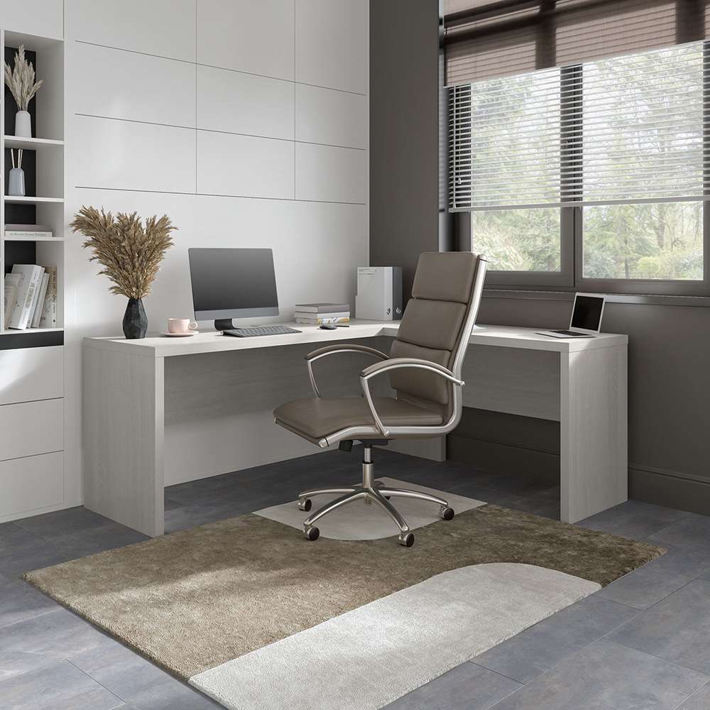 Bush Business Furniture - Echo 72W L Shaped Computer Desk in Gray Sand - ECH054GS veiw 2