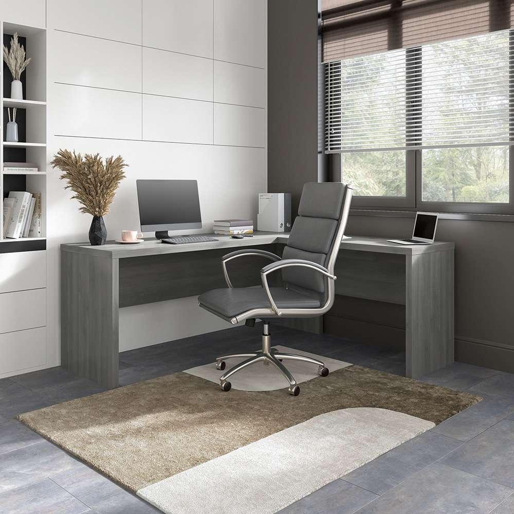 Bush Business Furniture - Echo 72W L Shaped Computer Desk in Modern Gray - ECH054MG veiw 2