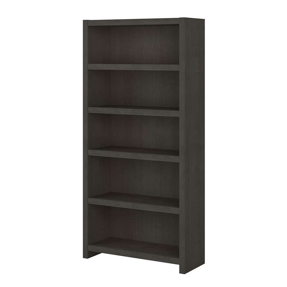 Bush Business Furniture - Echo 5 Shelf Bookcase in Charcoal Maple - KI60304-03 veiw 1