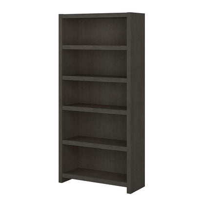 Bush Business Furniture - Echo 5 Shelf Bookcase in Charcoal Maple - KI60304-03 veiw 1