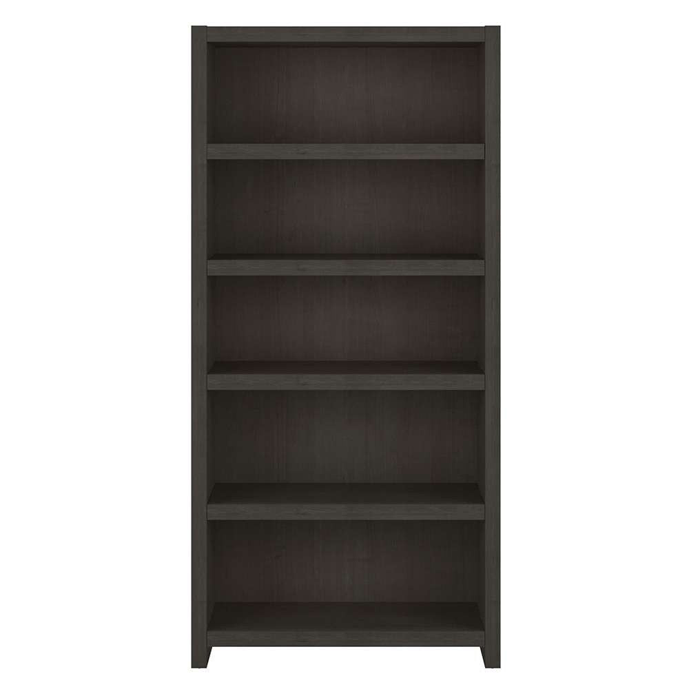 Bush Business Furniture - Echo 5 Shelf Bookcase in Charcoal Maple - KI60304-03 veiw 2