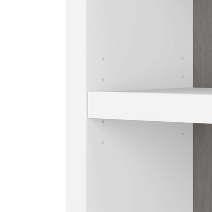 Bush Business Furniture - Echo 5 Shelf Bookcase in Pure White and Modern Gray - KI60504-03 veiw 6