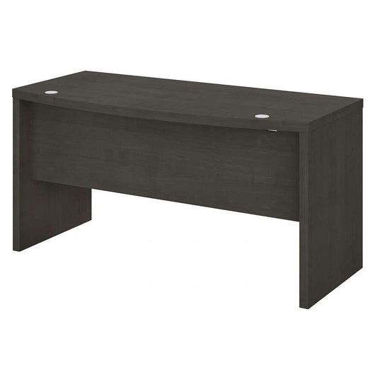 Bush Business Furniture - Echo 60W Bow Front Desk in Charcoal Maple - KI60305-03 veiw 1