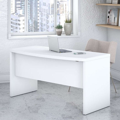 Bush Business Furniture - Echo 60W Bow Front Desk in Pure White - KI60105-03 veiw 3