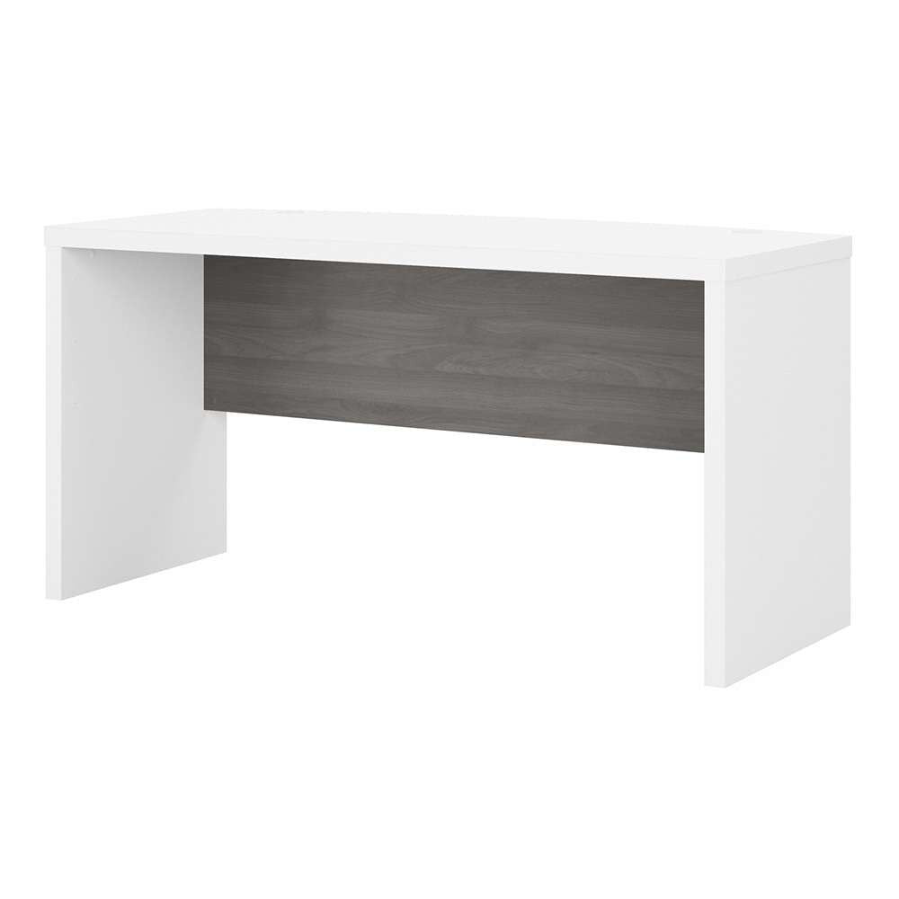 Bush Business Furniture - Echo 60W Bow Front Desk in Pure White and Modern Gray - KI60505-03 veiw 1