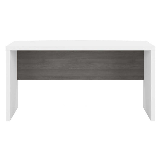 Bush Business Furniture - Echo 60W Bow Front Desk in Pure White and Modern Gray - KI60505-03 veiw 2