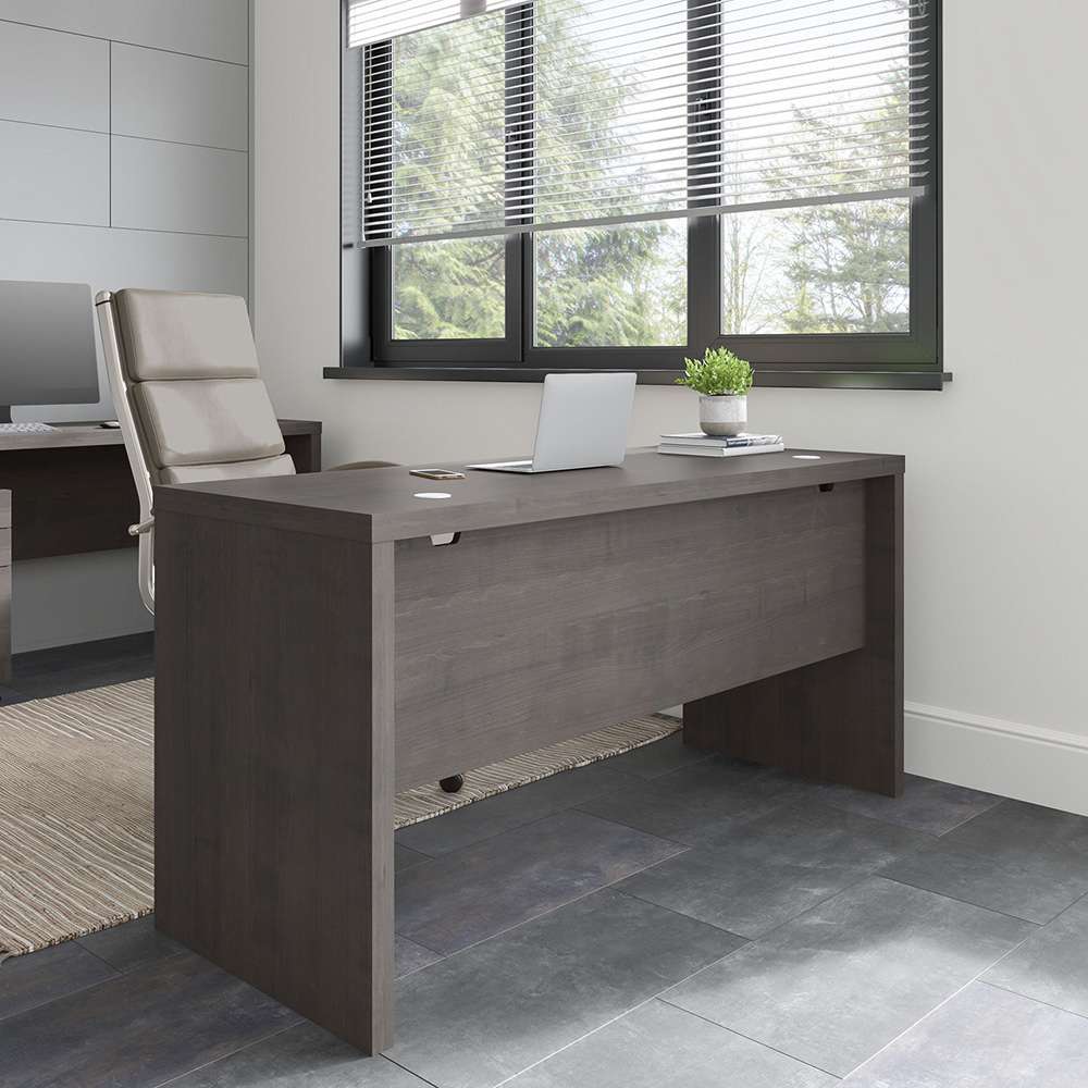 Bush Business Furniture - Echo 60W Credenza Desk in Charcoal Maple - KI60306-03 veiw 3