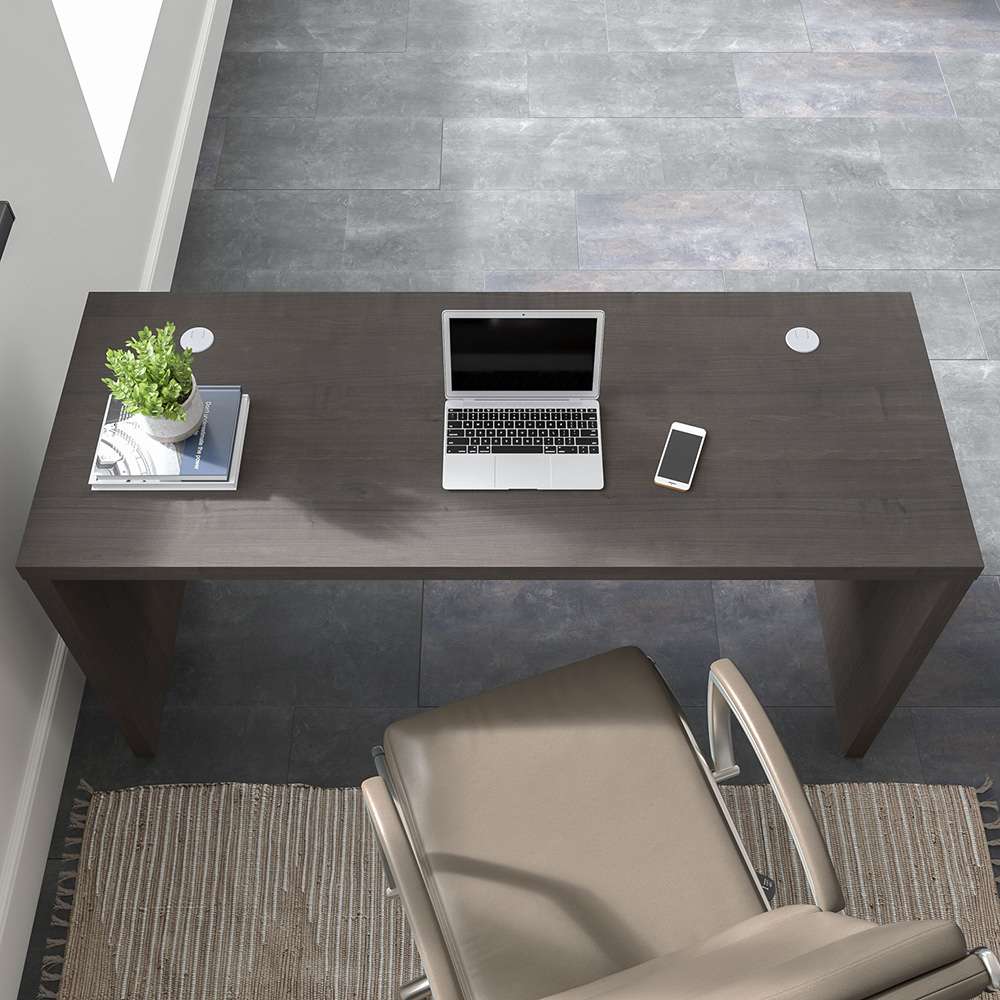 Bush Business Furniture - Echo 60W Credenza Desk in Charcoal Maple - KI60306-03 veiw 7