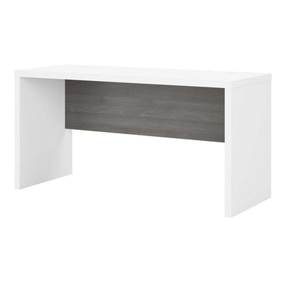 Bush Business Furniture - Echo 60W Credenza Desk in Pure White and Modern Gray - KI60506-03 veiw 1