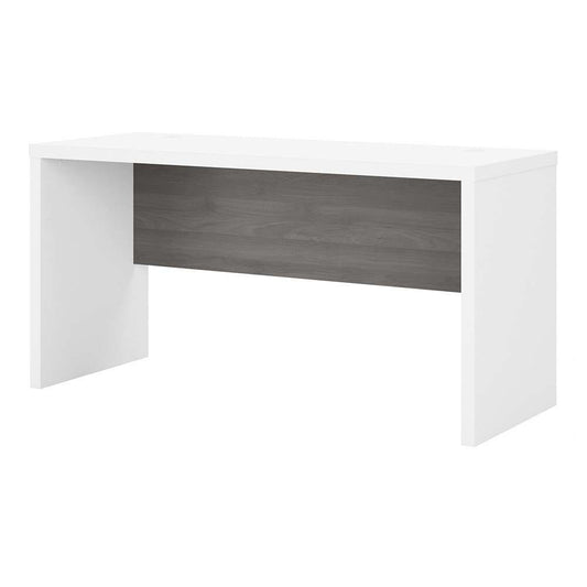 Bush Business Furniture - Echo 60W Credenza Desk in Pure White and Modern Gray - KI60506-03 veiw 1