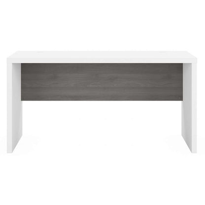 Bush Business Furniture - Echo 60W Credenza Desk in Pure White and Modern Gray - KI60506-03 veiw 2