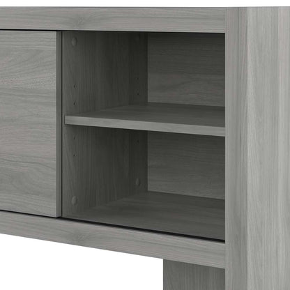 Bush Business Furniture - Echo 60W Credenza Desk with Hutch in Modern Gray - ECH030MG veiw 5
