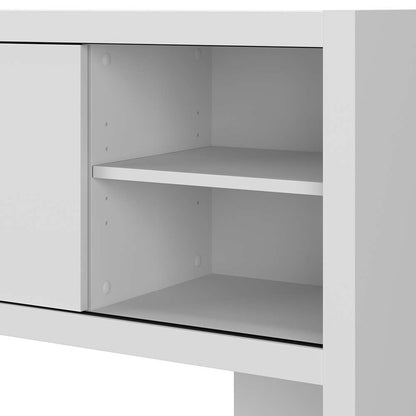 Bush Business Furniture - Echo 60W Credenza Desk with Hutch in Pure White - ECH030PW veiw 5