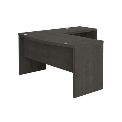 Bush Business Furniture - Echo L Shaped Bow Front Desk in Charcoal Maple - ECH025CM veiw 1