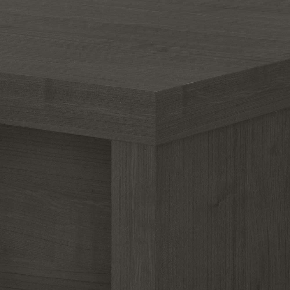 Bush Business Furniture - Echo L Shaped Bow Front Desk in Charcoal Maple - ECH025CM veiw 5