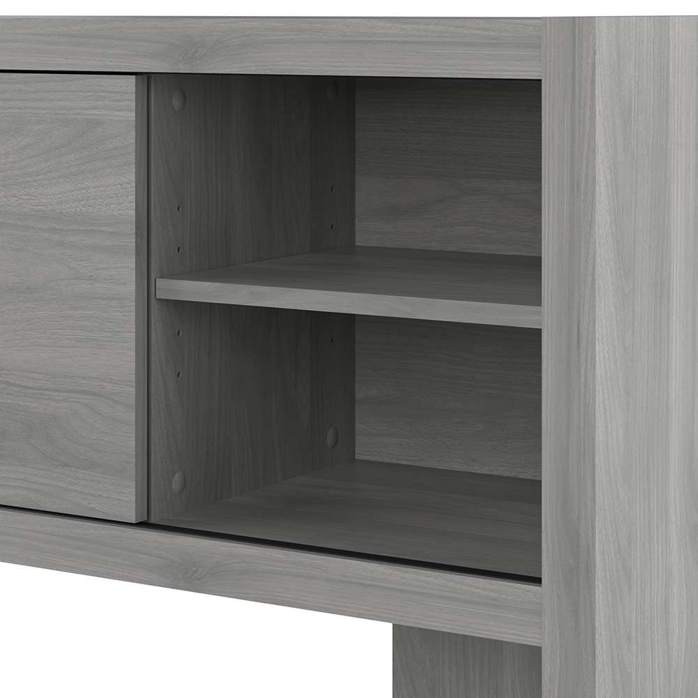 Bush Business Furniture - Echo 72W Computer Desk with Hutch and 3 Drawer Mobile File Cabinet in Modern Gray - ECH048MG veiw 6