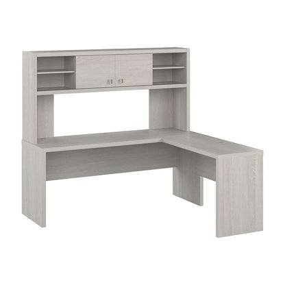 Bush Business Furniture - Echo 72W L Shaped Computer Desk with Hutch in Gray Sand - ECH057GS veiw 1