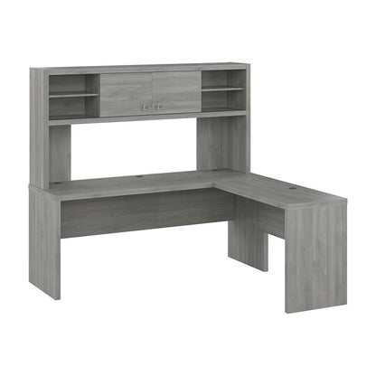 Bush Business Furniture - Echo 72W L Shaped Computer Desk with Hutch in Modern Gray - ECH057MG veiw 1