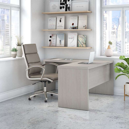 Bush Business Furniture - Echo L Shaped Desk in Gray Sand - ECH026GS veiw 2