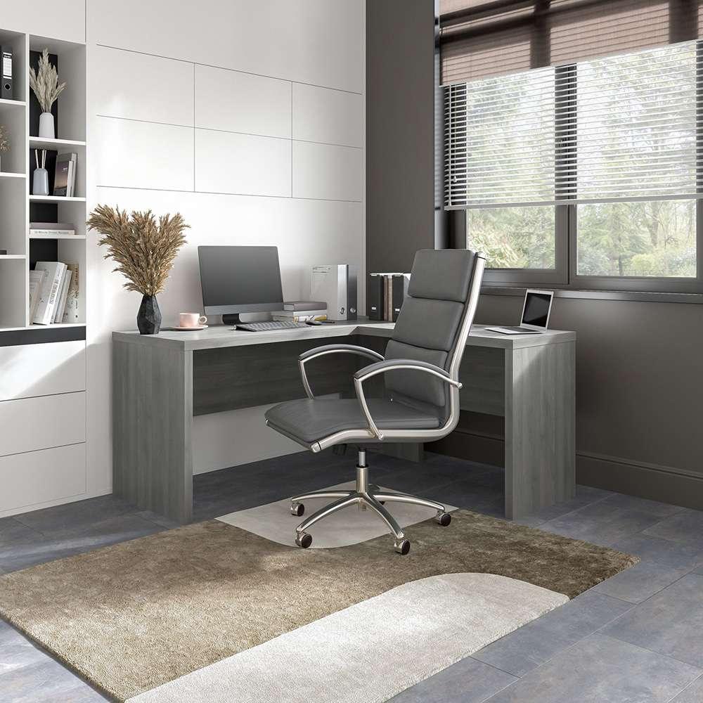 Bush Business Furniture - Echo L Shaped Desk in Modern Gray - ECH026MG veiw 2