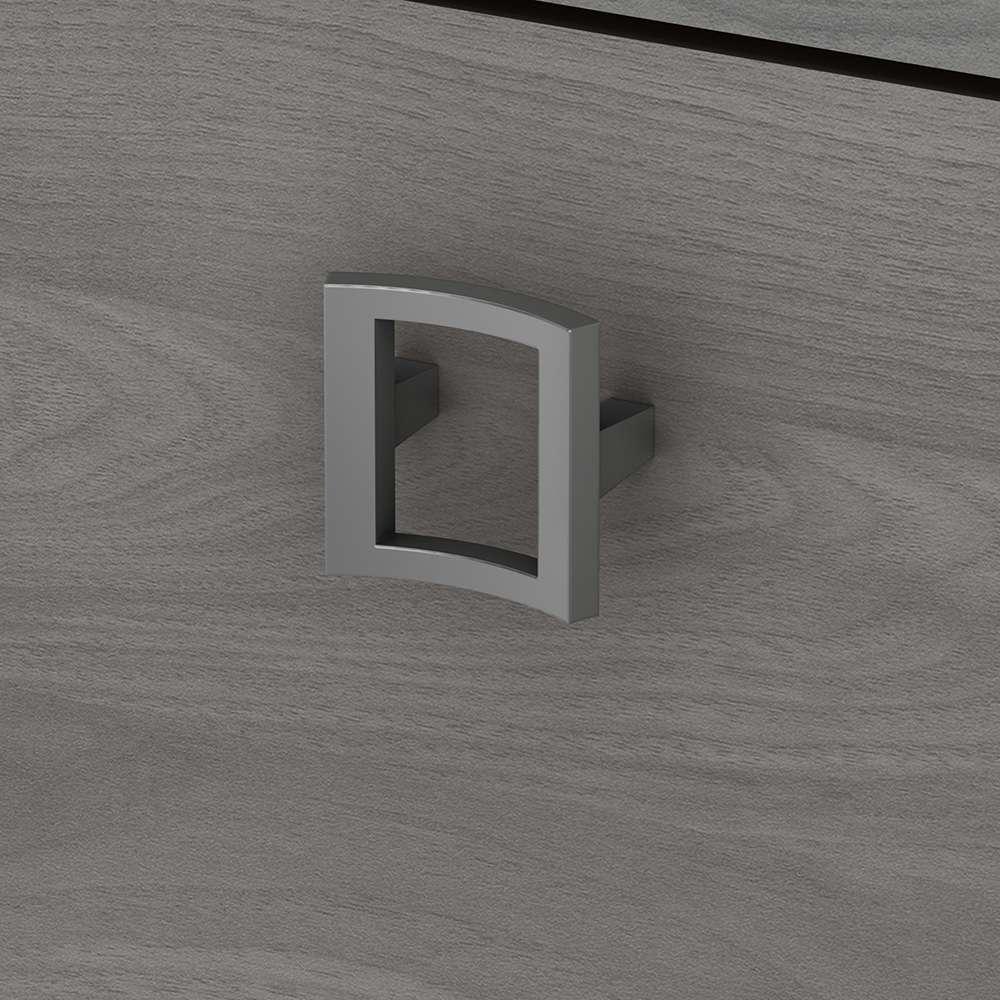 Bush Business Furniture - Echo L Shaped Desk with Mobile File Cabinet in Modern Gray - ECH008MG veiw 7