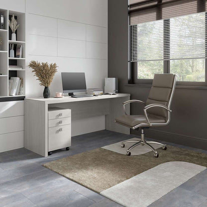 Bush Business Furniture - Echo 72W Computer Desk with 3 Drawer Mobile File Cabinet in Gray Sand - ECH047GS veiw 2