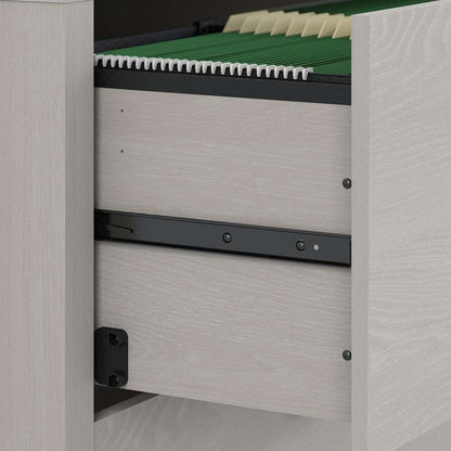 Bush Business Furniture - Echo 72W Computer Desk with 3 Drawer Mobile File Cabinet in Gray Sand - ECH047GS veiw 5