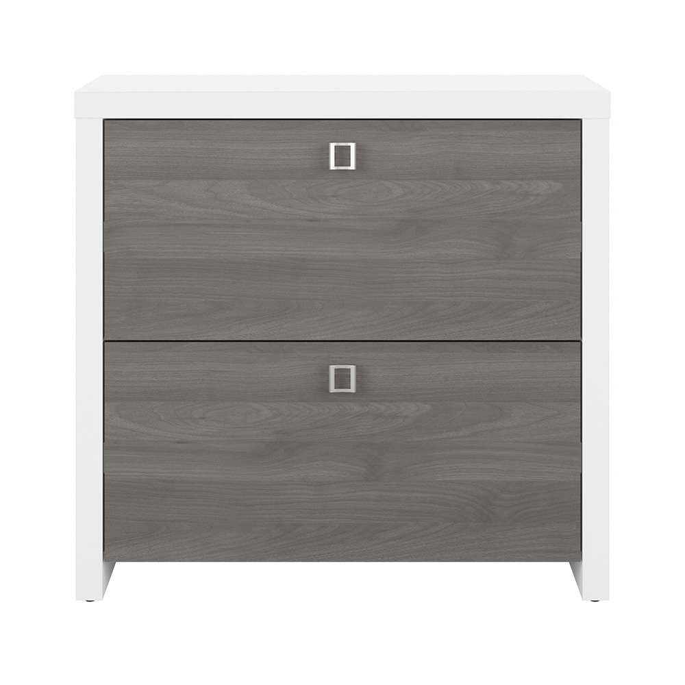 Bush Business Furniture - Echo 2 Drawer Lateral File Cabinet in Pure White and Modern Gray - KI60502-03 veiw 2