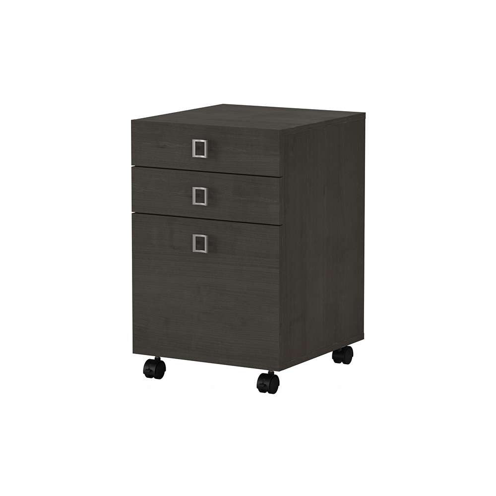 Bush Business Furniture - Echo 3 Drawer Mobile File Cabinet in Charcoal Maple - KI60301-03 veiw 1