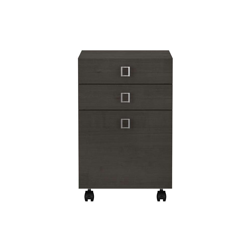 Bush Business Furniture - Echo 3 Drawer Mobile File Cabinet in Charcoal Maple - KI60301-03 veiw 2
