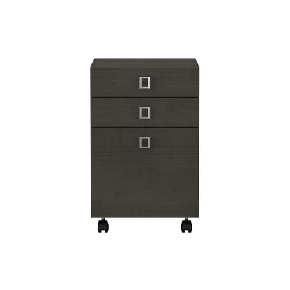 Bush Business Furniture - Echo 3 Drawer Mobile File Cabinet in Charcoal Maple - KI60301-03 veiw 2