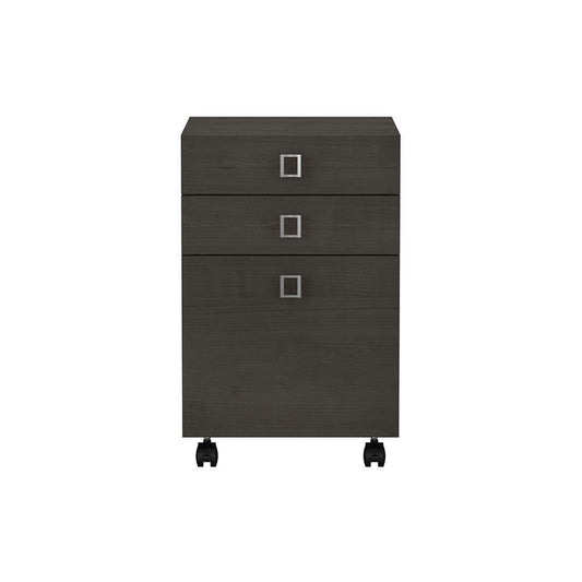 Bush Business Furniture - Echo 3 Drawer Mobile File Cabinet in Charcoal Maple - KI60301-03 veiw 2