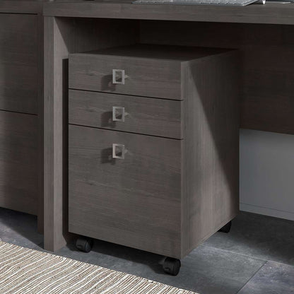 Bush Business Furniture - Echo 3 Drawer Mobile File Cabinet in Charcoal Maple - KI60301-03 veiw 3