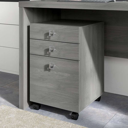 Bush Business Furniture - Echo 3 Drawer Mobile File Cabinet in Modern Gray - KI60401-03 veiw 3