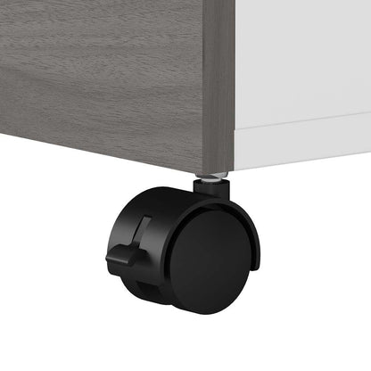 Bush Business Furniture - Echo 3 Drawer Mobile File Cabinet in Pure White and Modern Gray - KI60501-03 veiw 8