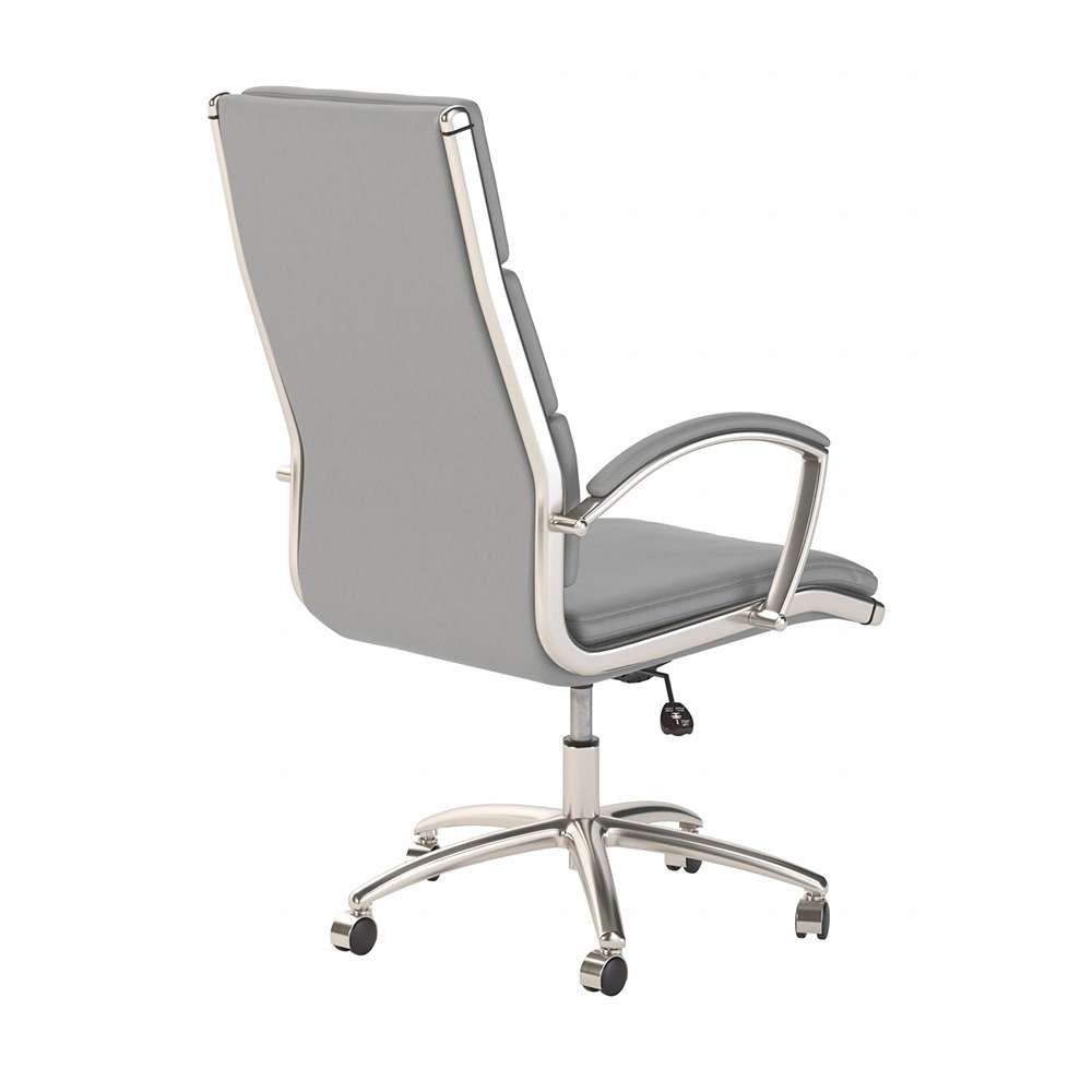 Bush Business Furniture - Echo High Back Leather Executive Chair in Light Gray - ECH035LG veiw 2
