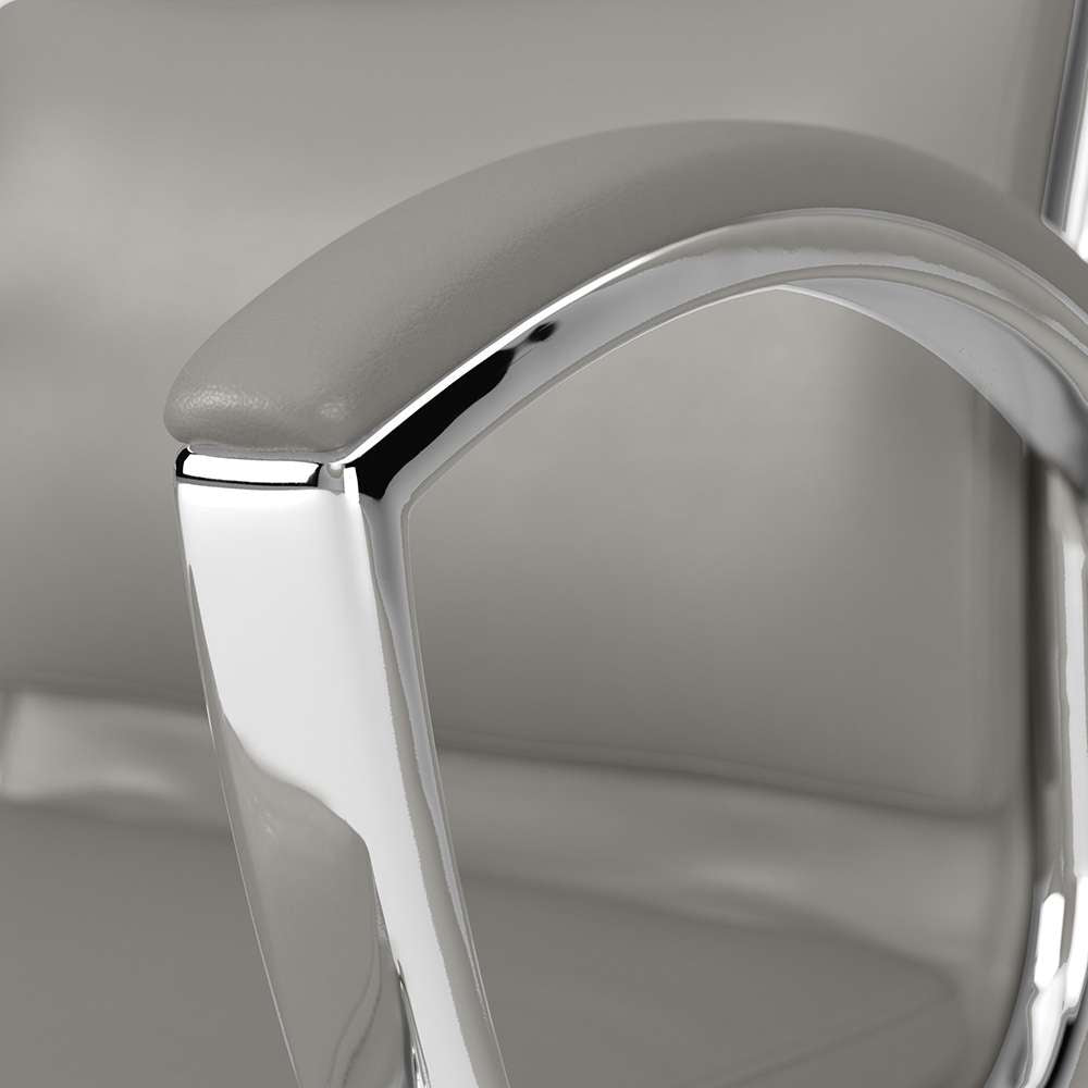 Bush Business Furniture - Echo High Back Leather Executive Chair in Light Gray - ECH035LG veiw 5