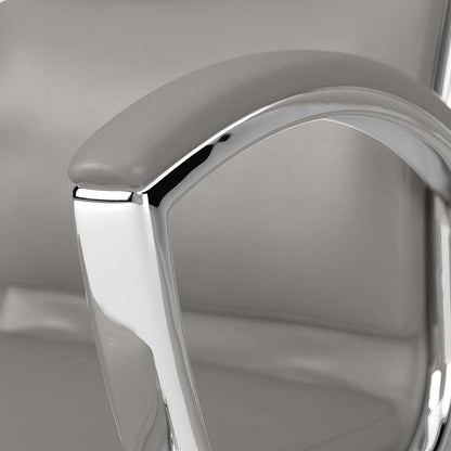 Bush Business Furniture - Echo High Back Leather Executive Chair in Light Gray - ECH035LG veiw 5