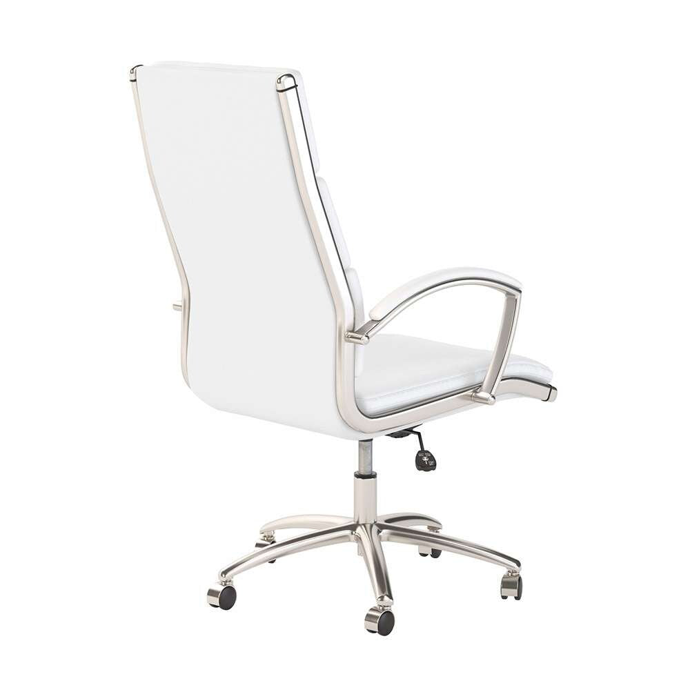 Bush Business Furniture - Echo High Back Leather Executive Chair in White - ECH035WH veiw 2
