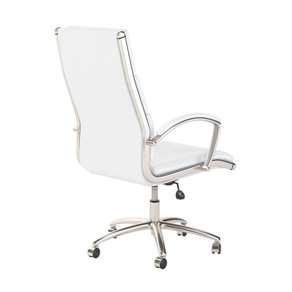 Bush Business Furniture - Echo High Back Leather Executive Chair in White - ECH035WH veiw 2