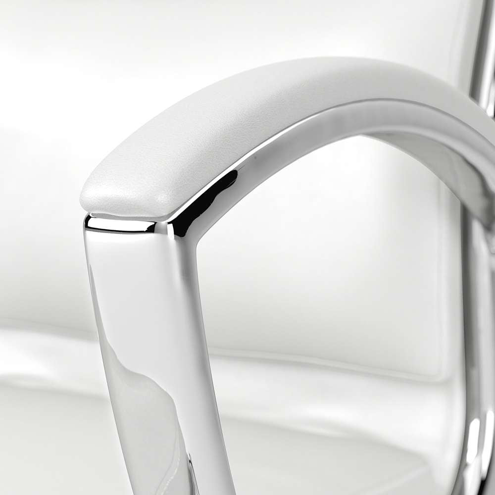 Bush Business Furniture - Echo High Back Leather Executive Chair in White - ECH035WH veiw 4