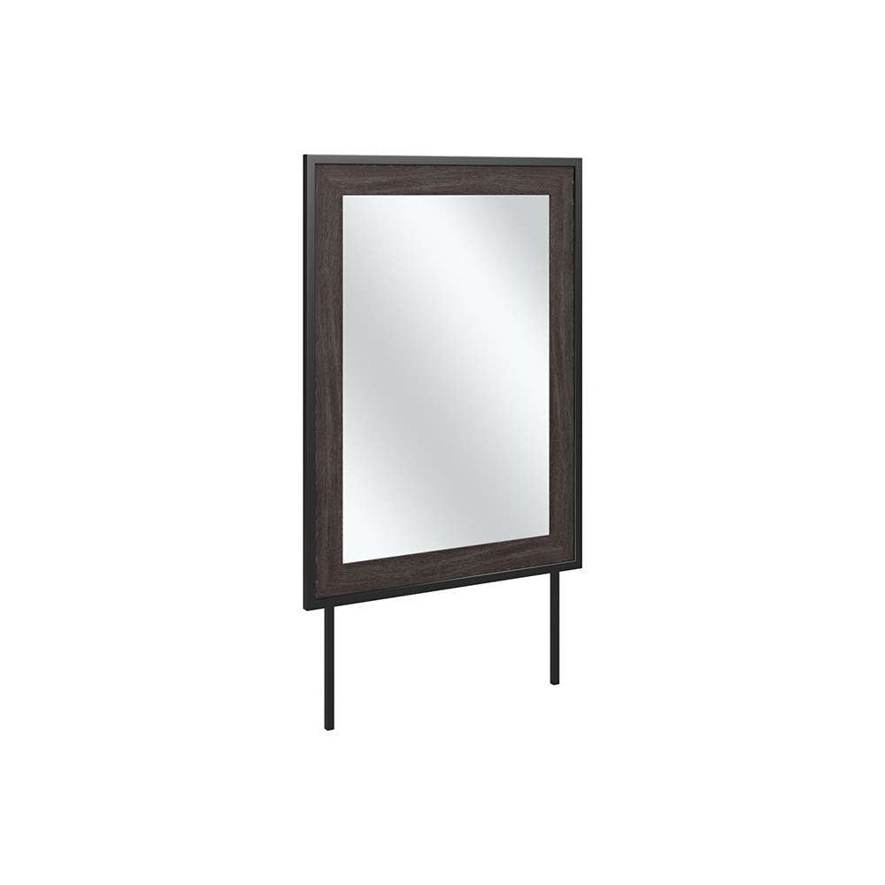 Bush Furniture - Atria Bedroom Mirror in Charcoal Gray - ARA130CR veiw 1