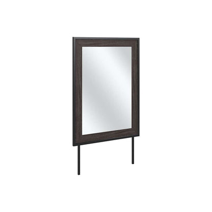 Bush Furniture - Atria Bedroom Mirror in Charcoal Gray - ARA130CR veiw 1