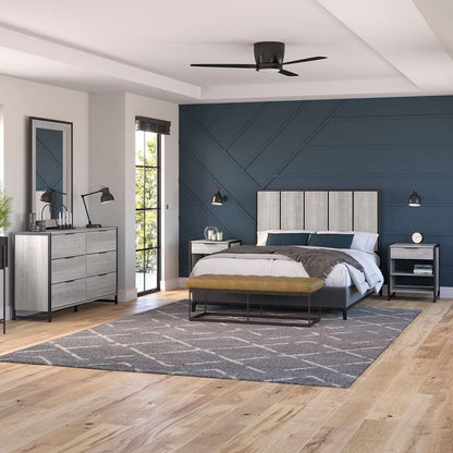 Bush Furniture - Atria Bedroom Mirror in Platinum Gray - ARA130PG veiw 4