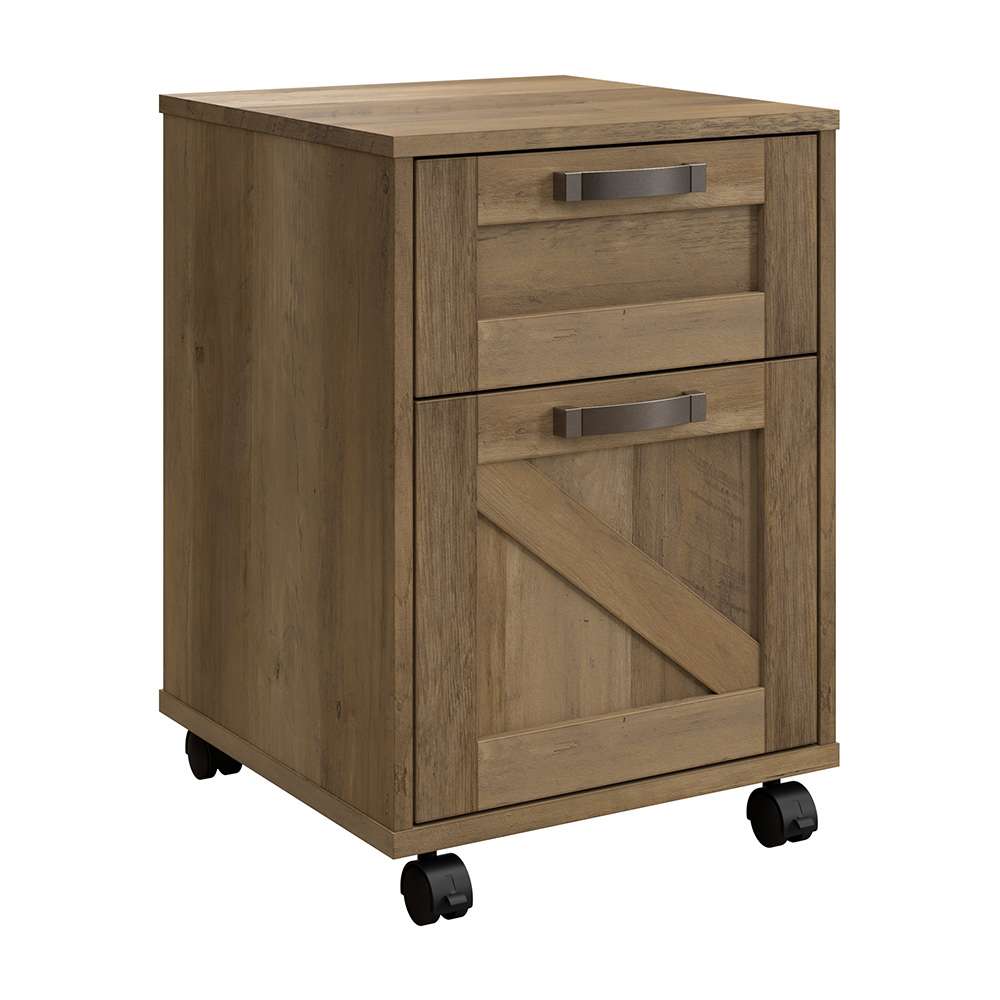 Bush Furniture - Cottage Grove 16W 2 Drawer Mobile Pedestal in Reclaimed Pine - CGF116RCP-03 veiw 1
