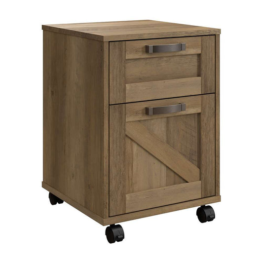 Bush Furniture - Cottage Grove 16W 2 Drawer Mobile Pedestal in Reclaimed Pine - CGF116RCP-03 veiw 1