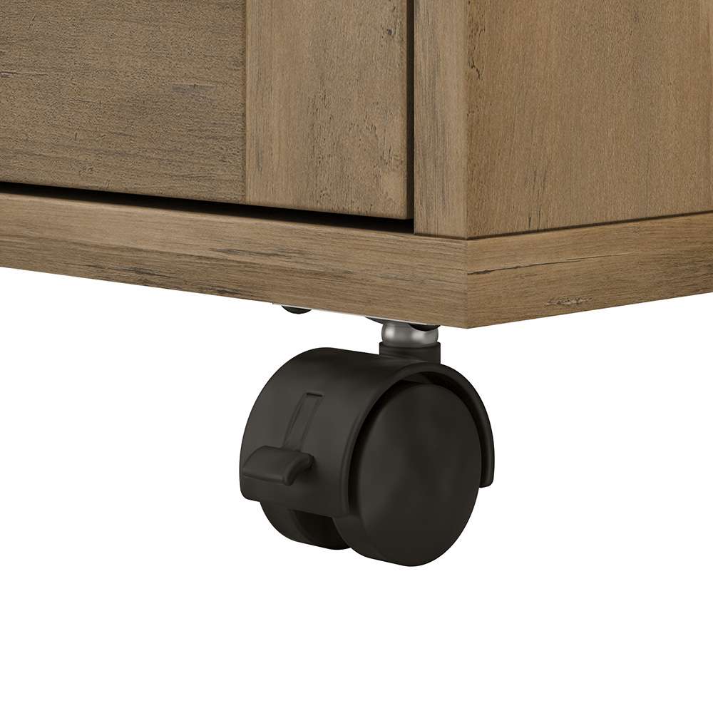 Bush Furniture - Cottage Grove 16W 2 Drawer Mobile Pedestal in Reclaimed Pine - CGF116RCP-03 veiw 6