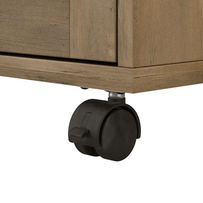 Bush Furniture - Cottage Grove 16W 2 Drawer Mobile Pedestal in Reclaimed Pine - CGF116RCP-03 veiw 6