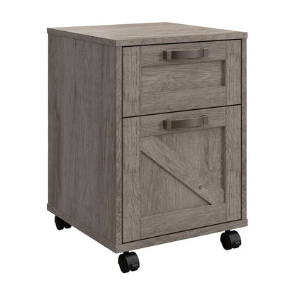 Bush Furniture - Cottage Grove 16W 2 Drawer Mobile Pedestal in Restored Gray - CGF116RTG-03 veiw 1